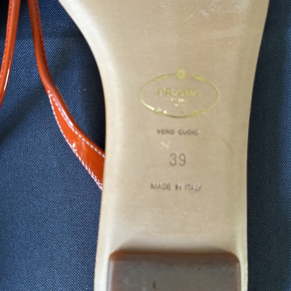 Never been used Prada song, sandals, Clementine orange - Picture 3 of 3